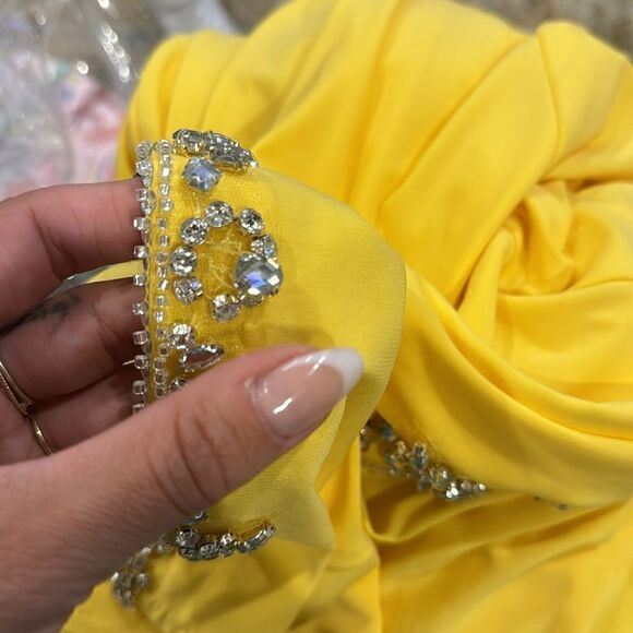 Mac Duggal Rhinestone Encrusted Side Slit Cami Bodycon Gown - Picture 12 of 13